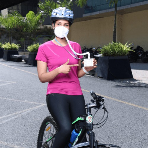 air pollution mask for cyclist